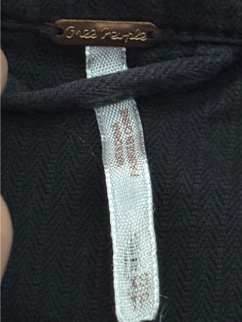 Free People Dark Gret Military-Style Field Jacket with Patch Detail - Picture 2 of 5